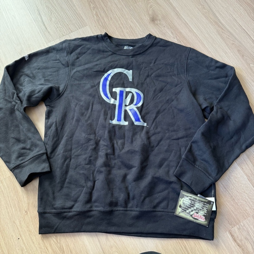 Vintage Colorado Rockies Baseball Stitches Colorodo Rockies Sweatshirt MLB Sz L